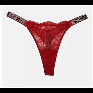 Victoria's Secret Bling lace  Thong Panty size large
